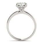1 1/2 ct Round Lab Grown Diamond Engagement Ring Setting in 14K White Gold