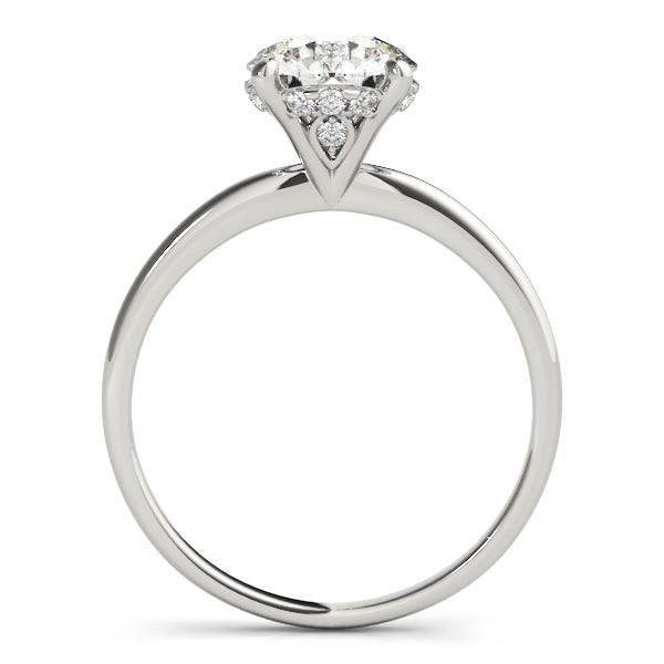 1 1/2 ct Round Lab Grown Diamond Engagement Ring Setting in 14K White Gold