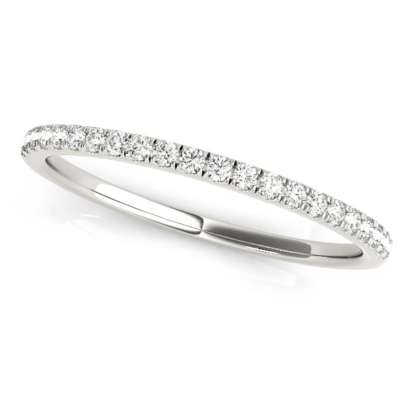 1/8 ct tw Lab Grown Diamond Wedding Band in 14K White Gold