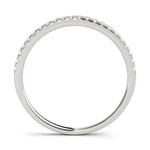 1/8 ct tw Lab Grown Diamond Wedding Band in 14K White Gold