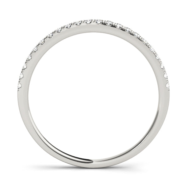 1/8 ct tw Lab Grown Diamond Wedding Band in 14K White Gold