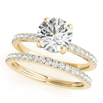 Round Lab Grown Diamond Hidden Halo Engagement Ring — Picasso Gold & Diamond