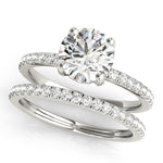 1 1/2 ct Round Lab Grown Diamond Engagement Ring Setting in 14K White Gold