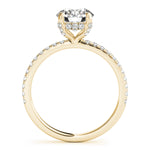 Round Lab Grown Diamond Hidden Halo Engagement Ring — Picasso Gold & Diamond