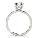 1 1/2 ct Round Lab Grown Diamond Engagement Ring Setting in 14K White Gold
