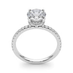 1 1/2 ct Round Lab Grown Diamond Engagement Ring Setting in 14K White Gold