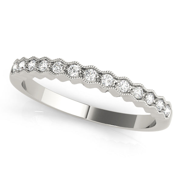 1/15 ct tw Lab Grown Diamond Wedding Band in 14K White Gold