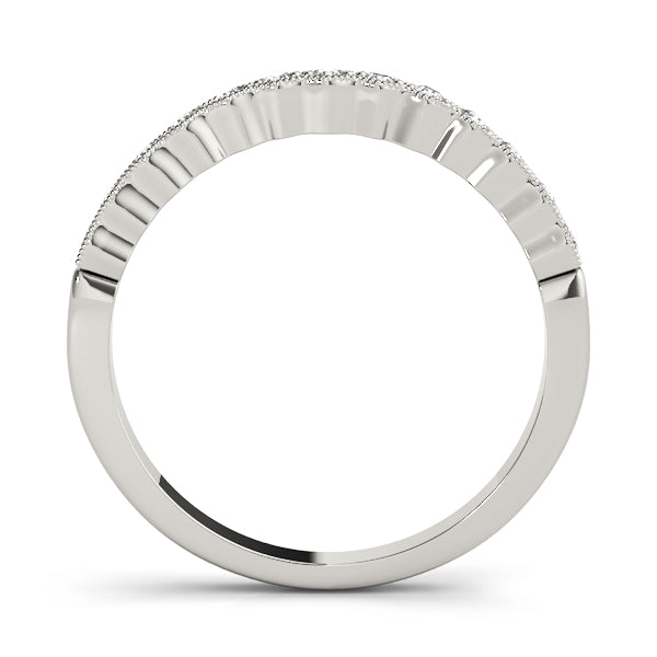 1/15 ct tw Lab Grown Diamond Wedding Band in 14K White Gold