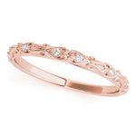 1/20 ct tw Lab Grown Diamond Wedding Band in 14K Rose Gold