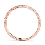1/20 ct tw Lab Grown Diamond Wedding Band in 14K Rose Gold