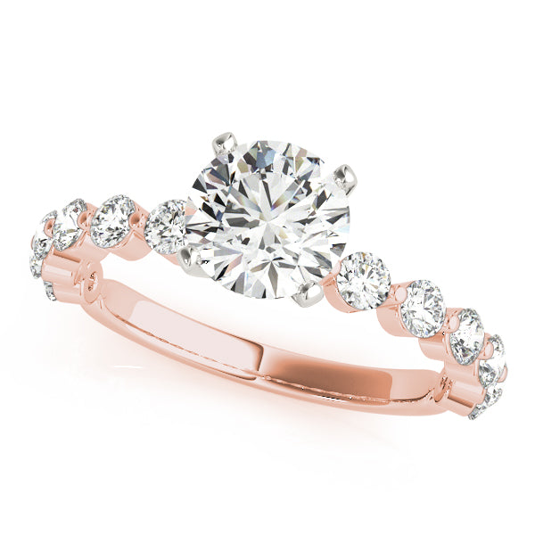 Round Single Row Lab Grown Diamond Engagement Ring - VS1 D/E/F | 14K & 18K Gold | 14K White Gold | Round Lab Diamond | Picasso Gold & Diamond Chicago
