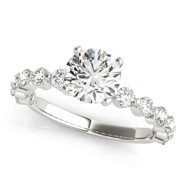 Round Single Row Lab Grown Diamond Engagement Ring - VS1 D/E/F | 14K & 18K Gold | 14K White Gold | Round Lab Diamond | Picasso Gold & Diamond Chicago