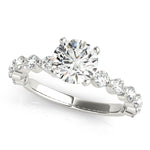 Round Single Row Lab Grown Diamond Engagement Ring - VS1 D/E/F | 14K & 18K Gold | 14K White Gold | Round Lab Diamond | Picasso Gold & Diamond Chicago