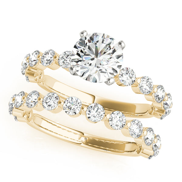 Round Single Row Lab Grown Diamond Engagement Ring - VS1 D/E/F | 14K & 18K Gold | 14K Yellow Gold | Round Lab Diamond | Picasso Gold & Diamond Chicago