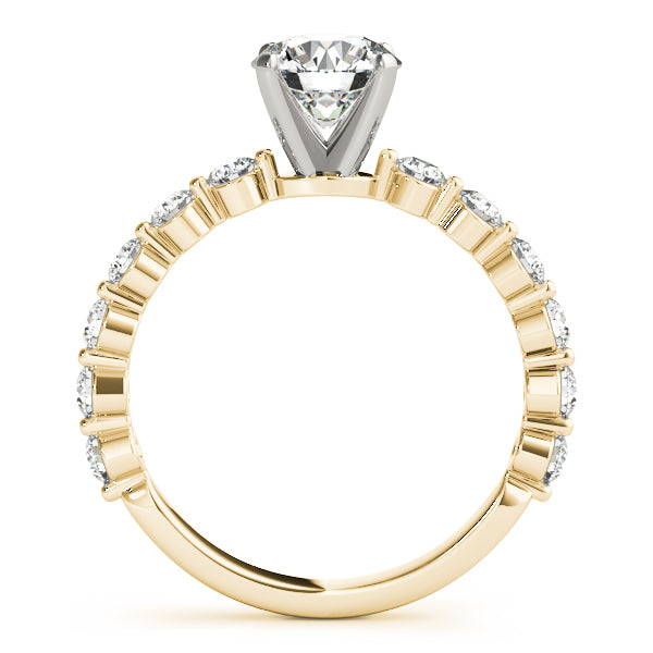 Round Single Row Lab Grown Diamond Engagement Ring - VS1 D/E/F | 14K & 18K Gold | 14K Rose Gold | Round Lab Diamond | Picasso Gold & Diamond Chicago