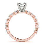 Round Single Row Lab Grown Diamond Engagement Ring - VS1 D/E/F | 14K & 18K Gold | 14K Rose Gold | Round Lab Diamond | Picasso Gold & Diamond Chicago