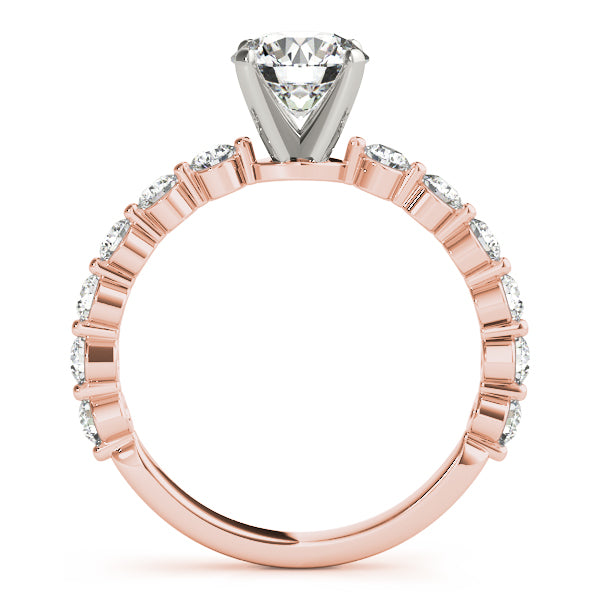 Round Single Row Lab Grown Diamond Engagement Ring - VS1 D/E/F | 14K & 18K Gold | 14K Rose Gold | Round Lab Diamond | Picasso Gold & Diamond Chicago