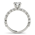 Round Single Row Lab Grown Diamond Engagement Ring - VS1 D/E/F | 14K & 18K Gold | 14K Rose Gold | Round Lab Diamond | Picasso Gold & Diamond Chicago