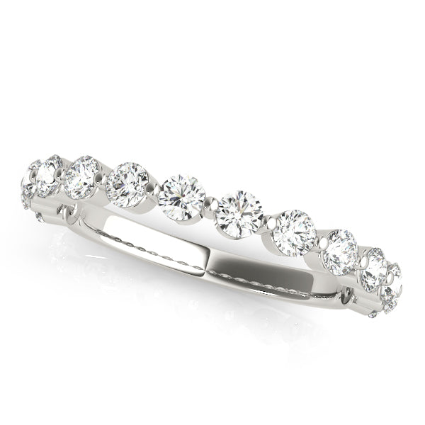 3/8 ct tw Lab Grown Diamond Wedding Band in 14K White Gold