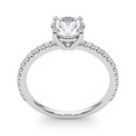 1 1/2 ct Round Lab Grown Diamond Engagement Ring Setting in 14K White Gold