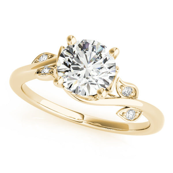 Round Bypass Lab Grown Diamond Engagement Ring - VS1 D/E/F | 14K & 18K Gold | 14K White Gold | Round Lab Diamond | Picasso Gold & Diamond Chicago