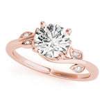 Round Bypass Lab Grown Diamond Engagement Ring - VS1 D/E/F | 14K & 18K Gold | 14K White Gold | Round Lab Diamond | Picasso Gold & Diamond Chicago