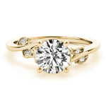Round Bypass Lab Grown Diamond Engagement Ring - VS1 D/E/F | 14K & 18K Gold | 14K White Gold | Round Lab Diamond | Picasso Gold & Diamond Chicago