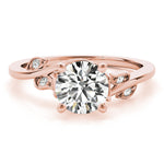 Round Bypass Lab Grown Diamond Engagement Ring - VS1 D/E/F | 14K & 18K Gold | 14K Yellow Gold | Round Lab Diamond | Picasso Gold & Diamond Chicago
