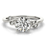Round Bypass Lab Grown Diamond Engagement Ring - VS1 D/E/F | 14K & 18K Gold | 14K Yellow Gold | Round Lab Diamond | Picasso Gold & Diamond Chicago