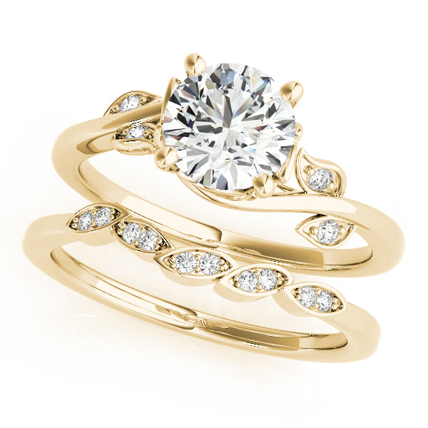 Round Bypass Lab Grown Diamond Engagement Ring - VS1 D/E/F | 14K & 18K Gold | 14K Yellow Gold | Round Lab Diamond | Picasso Gold & Diamond Chicago