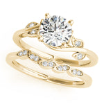 Round Bypass Lab Grown Diamond Engagement Ring - VS1 D/E/F | 14K & 18K Gold | 14K Yellow Gold | Round Lab Diamond | Picasso Gold & Diamond Chicago