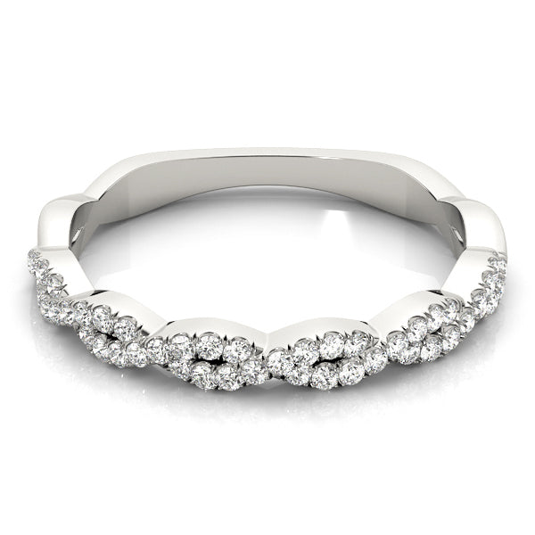 1/4 ct tw Lab Grown Diamond Wedding Band in 14K White Gold