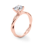 Round Twisted Shank Lab Grown Diamond Engagement Ring - VS1 D/E/F | 14K & 18K Gold | 14K Rose Gold | Round Lab Diamond | Picasso Gold & Diamond Chicago