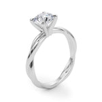 Round Twisted Shank Lab Grown Diamond Engagement Ring - VS1 D/E/F | 14K & 18K Gold | 14K Rose Gold | Round Lab Diamond | Picasso Gold & Diamond Chicago