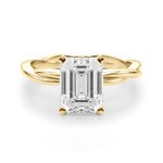 Round Twisted Shank Lab Grown Diamond Engagement Ring - VS1 D/E/F | 14K & 18K Gold | Lab Grown Diamond Engagement Ring | Picasso Gold & Diamond | Chicago