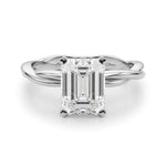 Round Twisted Shank Lab Grown Diamond Engagement Ring - VS1 D/E/F | 14K & 18K Gold | Lab Grown Diamond Engagement Ring | Picasso Gold & Diamond | Chicago