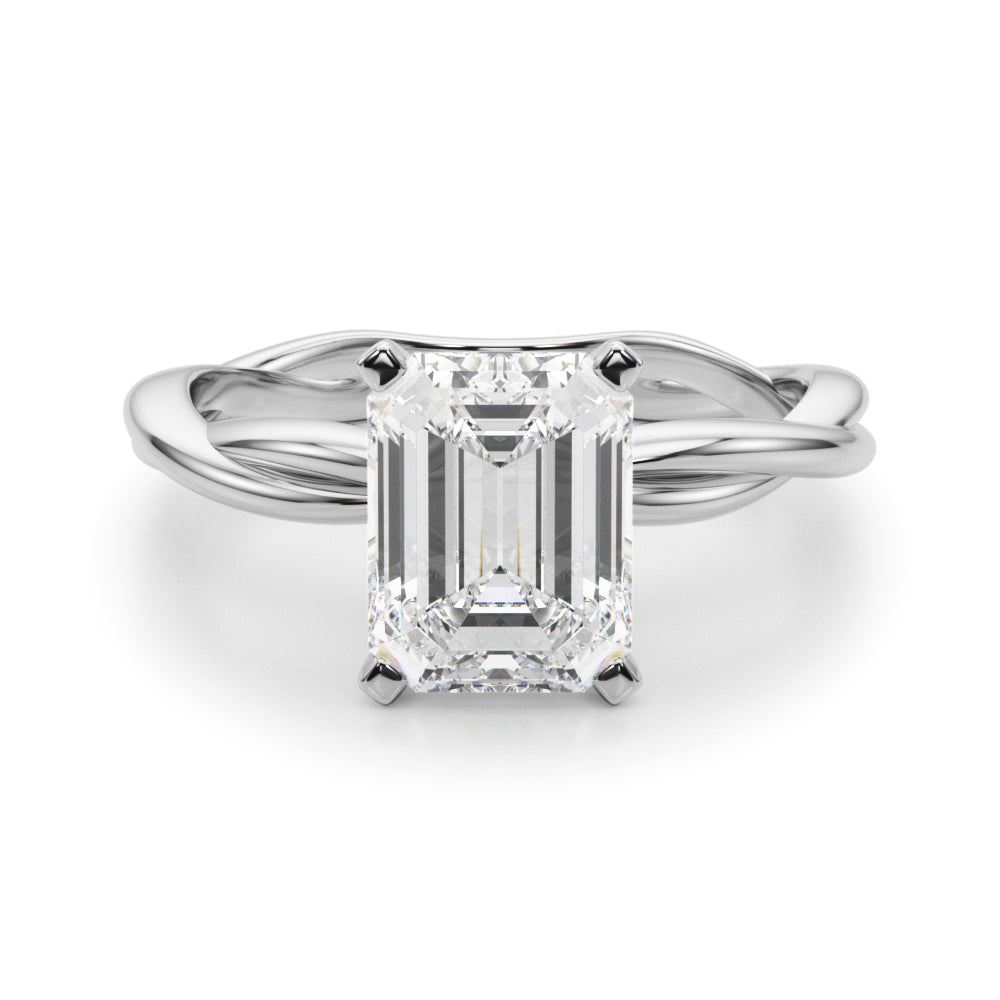 Round Twisted Shank Lab Grown Diamond Engagement Ring - VS1 D/E/F | 14K & 18K Gold | Lab Grown Diamond Engagement Ring | Picasso Gold & Diamond | Chicago
