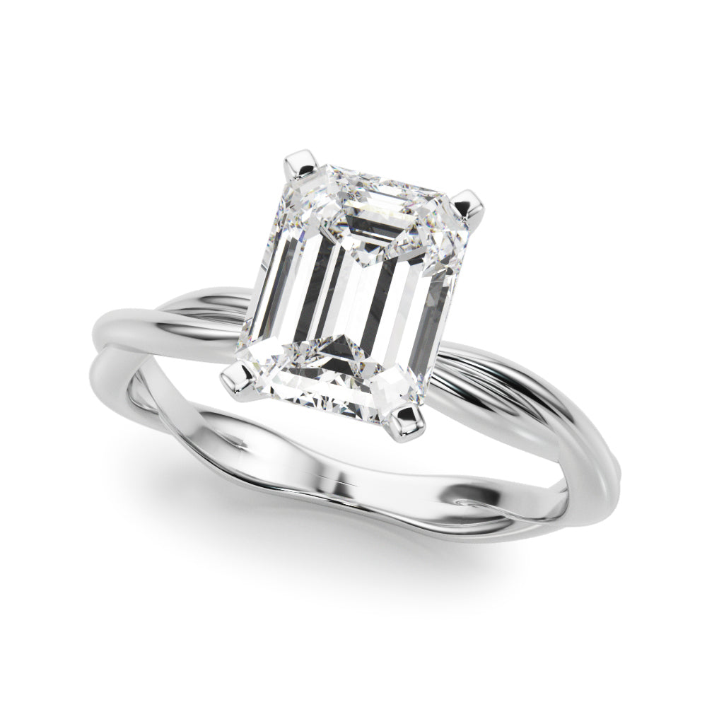 Round Twisted Shank Lab Grown Diamond Engagement Ring - VS1 D/E/F | 14K & 18K Gold | Lab Grown Diamond Engagement Ring | Picasso Gold & Diamond | Chicago