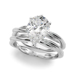 Round Twisted Shank Lab Grown Diamond Engagement Ring - VS1 D/E/F | 14K & 18K Gold | 14K Yellow Gold | Round Lab Diamond | Picasso Gold & Diamond Chicago