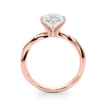 Round Twisted Shank Lab Grown Diamond Engagement Ring - VS1 D/E/F | 14K & 18K Gold | 14K Rose Gold | Round Lab Diamond | Picasso Gold & Diamond Chicago