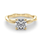 Round Twisted Shank Lab Grown Diamond Engagement Ring - VS1 D/E/F | 14K & 18K Gold | 18K White Gold | Round Lab Diamond | Picasso Gold & Diamond Chicago