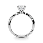 Round Twisted Shank Lab Grown Diamond Engagement Ring - VS1 D/E/F | 14K & 18K Gold | 18K Rose Gold | Round Lab Diamond | Picasso Gold & Diamond Chicago