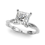 Round Twisted Shank Lab Grown Diamond Engagement Ring - VS1 D/E/F | 14K & 18K Gold | 14K White Gold | Round Lab Diamond | Picasso Gold & Diamond Chicago