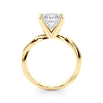 Round Twisted Shank Lab Grown Diamond Engagement Ring - VS1 D/E/F | 14K & 18K Gold | 18K White Gold | Round Lab Diamond | Picasso Gold & Diamond Chicago