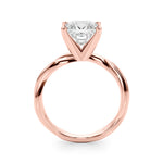 Round Twisted Shank Lab Grown Diamond Engagement Ring - VS1 D/E/F | 14K & 18K Gold | 18K Yellow Gold | Round Lab Diamond | Picasso Gold & Diamond Chicago