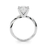 Round Twisted Shank Lab Grown Diamond Engagement Ring - VS1 D/E/F | 14K & 18K Gold | 18K Yellow Gold | Round Lab Diamond | Picasso Gold & Diamond Chicago