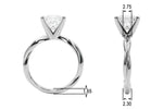 Round Twisted Shank Lab Grown Diamond Engagement Ring - VS1 D/E/F | 14K & 18K Gold | 18K Rose Gold | Round Lab Diamond | Picasso Gold & Diamond Chicago