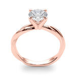 Round Twisted Shank Lab Grown Diamond Engagement Ring - VS1 D/E/F | 14K & 18K Gold | Platinum | Round Lab Diamond | Picasso Gold & Diamond Chicago
