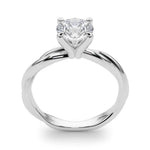 Round Twisted Shank Lab Grown Diamond Engagement Ring - VS1 D/E/F | 14K & 18K Gold | Platinum | Round Lab Diamond | Picasso Gold & Diamond Chicago