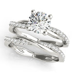 Round Twisted Shank Lab Grown Diamond Engagement Ring - VS1 D/E/F | 14K & 18K Gold | 14K Rose Gold | Round Lab Diamond | Picasso Gold & Diamond Chicago
